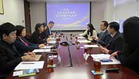The delegation led by Prof. Xu Zheng, Deputy Secretary of FDU, meets with Prof. Dennis Ng, Pro-Vice Chancellor of CUHK and representatives to discuss the management of student affairs